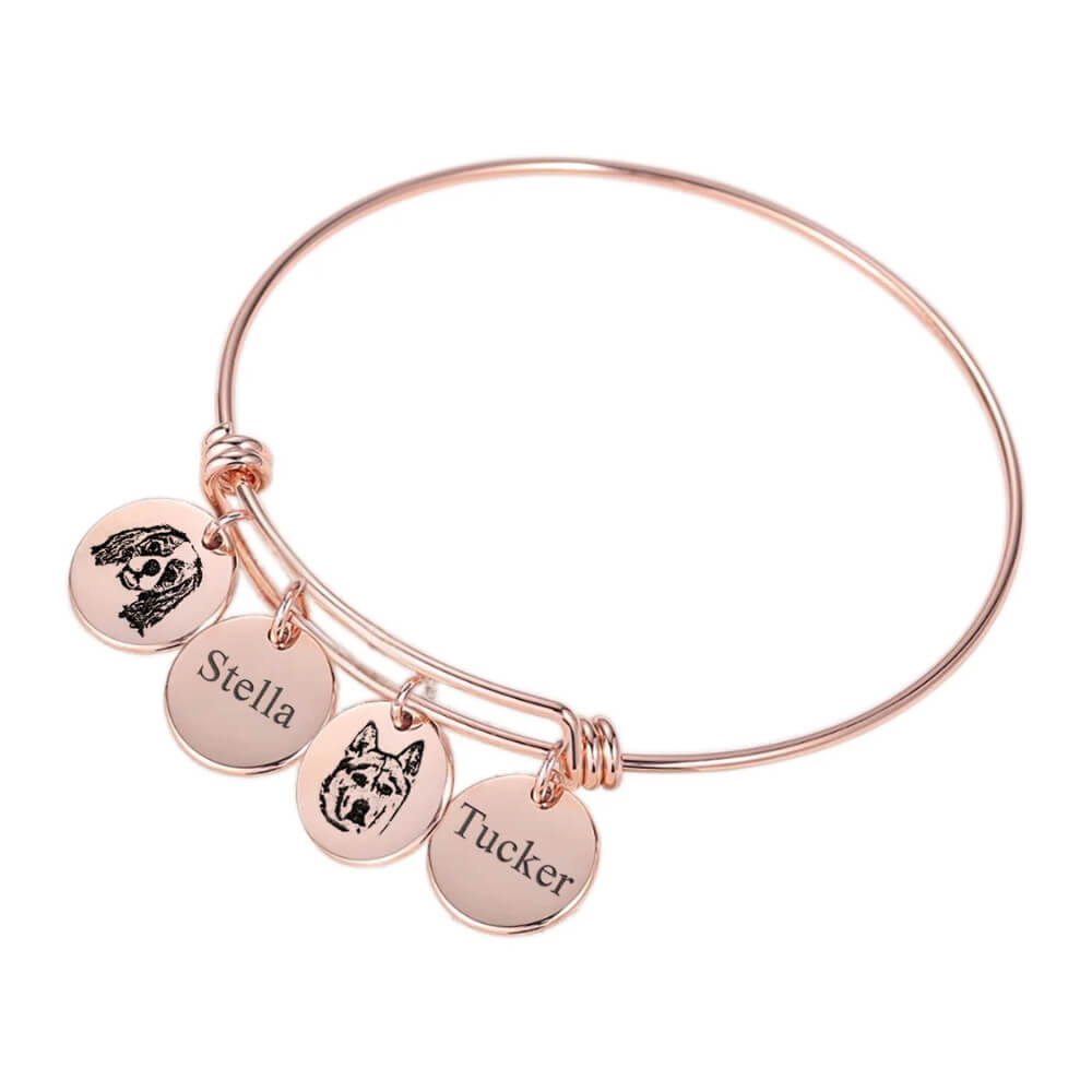 Personalized Pet Portrait Bangle - Image 6